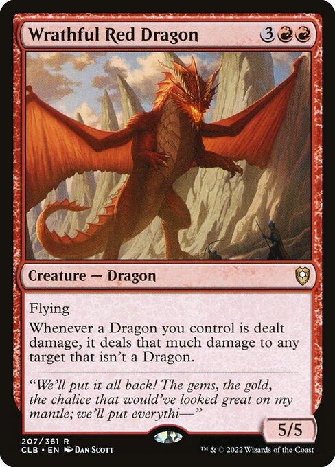Wrathful Red Dragon - Magic the Gathering card